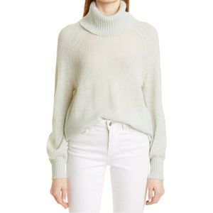 Toccin (NY) Knit Cozy Pullover Turtleneck Sweater in Mint (L)
